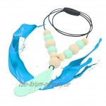 TOYANDONA Zahnen Silikon Feder Halskette Kauen Spielzeug Baby Hals Anhänger Zahnen Halskette für Baby Kinder