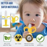 Vicloon Beißring für babys 7 Stück Beißring Spielzeug mit Silikon Zahnbürste Kleinkinder Beissring Kleinkinder-weiches Silikon BPA-frei Natürlicher Kühlbeißring für zum zahnen