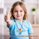 You&Lemon 3 Stück Kauen Halskette Silikon Beißring Anhänger Zahnen Spielzeuge Regenbogen Kauspielzeug für Jungen und Mädchen mit Autismus und ADHS