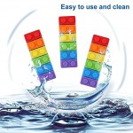 You&Lemon 3 Stück Kauen Halskette Silikon Beißring Anhänger Zahnen Spielzeuge Regenbogen Kauspielzeug für Jungen und Mädchen mit Autismus und ADHS