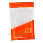 JZK 12 Stück Transparent Silikonknopfring Schnuller Halter Clip Adapter für Baby MAM Schnuller