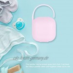 BOLORAMO Schnullerbox leichte modische praktische Schnullertasche zart für Zuhause für KleinkindRosa