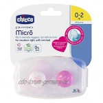 Chicco 00075121110000 Sauger Physio Micro Girl 0-2M 2 Stück rosa