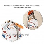 Dapuly Säugling Nipple Case PU-Leder kleine Reißverschlusstasche Storage Bag wasserdicht Schnuller Halter Keychian Dekor Baby Care Zubehör für Mom Travel