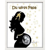 Bilderrahmen personalisiert -"Ultraschall" Du wirst Papa Geschenk Taufe Geburt