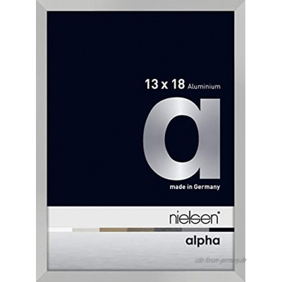 Nielsen Aluminium Bilderrahmen Alpha 13x18 cm Silber Matt