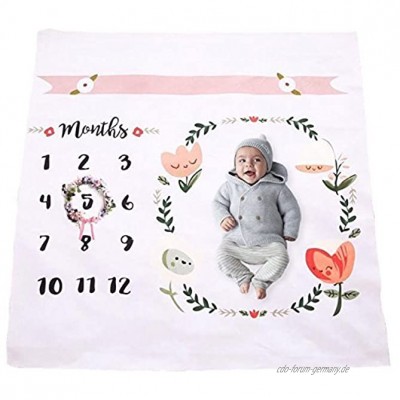 Baby-Meilenstein-Decke für Babys und Kleinkinder 0-3 Monate 3-6 6-9 9-12 Fotografie-Hintergrund Foto-Requisite für Neugeborene Jungen und Mädchen – Geschenk zur Geburt