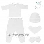Duffi Baby 1310-01 Geschenkset 100% Baumwolle 5-teilig einfarbig weiß unisex
