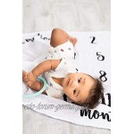 Little Pear Meilenstein Decke Geschlechtsneutral Baby Foto Prop schwarz und weiß