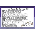 Survival Kit In A Can Überlebensausrüstung für zukünftige Eltern Humorvolles Geschenk für frischgebackene Eltern Mütter Väter für Babyaprtys Mutterschaftsgeschenk & Karte
