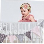 Baby girl floral stirnbänder künstliche elastische kopfstück süße gestrickte headwear weiß rosa glücklich spielzeug