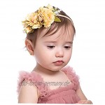 Baby-Stirnband-Simulation Rose Haarband für Kleinkind-Foto-Prop-Gelb Baby-Headwear