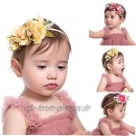 Baby-Stirnband-Simulation Rose Haarband für Kleinkind-Foto-Prop-Gelb Baby-Headwear