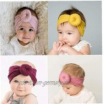 Casiler 15 Stücke Baby Stirnbänder Turban Head Wrap Stretch Bow Soft Wide Nylon Haarband Für Neugeborene Säuglinge Kleinkinder