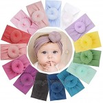Casiler 15 Stücke Baby Stirnbänder Turban Head Wrap Stretch Bow Soft Wide Nylon Haarband Für Neugeborene Säuglinge Kleinkinder