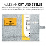 kwmobile Hülle für das deutsche Untersuchungsheft aus Filz U-Heft Hülle und Impfpass Hülle mit extra Fächern Cover Filz