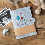 luxdag Mutterpasshülle mit Druckknopf aus Filz Farbe & Stickerei wählbar Hülle für Mutterpass & Impfpass Organizer Geschenk für werdende Mütter
