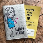 Mutter-Kind-Pass HülleBabybauchliebe aus 100% Wollfilz Made in Germany nur passend für den österreichischen Mutter-Kind-Pass