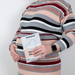 Mutterpasshülle Pikaflor Handmade aus Filz Beige + Fach für Ultraschallbilder Versichertenkarte Impfpass & Mutterpass | A5 Format für deutschen Mutterpass | Geschenkidee für Schwangere