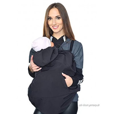 MijaCulture Softshell Tragecover Universal Bezug für Baby Carrier Tragetücher Cape 4113 Schwarz