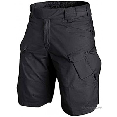 AHURGND 2021Wasserfeste Taktische Shorts für Männer schnell trockene atmungsaktive Frachthorts für Männer im Freien Wandern & Angeln Color : Schwarz Größe : 3XL