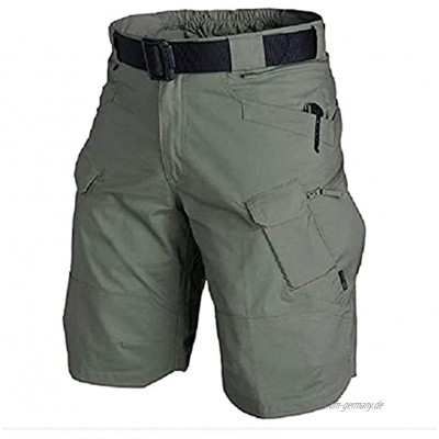 AHURGND 2021Wasserfeste Taktische Shorts für Männer schnell trockene atmungsaktive Frachthorts für Männer im Freien Wandern & Angeln Color : Grün Größe : 4XL