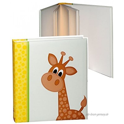 alles-meine.de GmbH XL Fotoalbum Baby Tiere  Giraffe  Gebunden zum Einkleben blanko groß für bis zu 336 Bilder Fotobuch Photoalbum Babyalbum Album für Mädch..