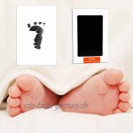 Baby Handabdruck und Fußabdruck Abdruck Sauber Touch Stempelkissen mit 4 Hochwertigen Druckkarten Sicher Ungiftig Stempelkissen Kit für Neugeborene 0-6 Monate Mädchen und Jungen Rosa