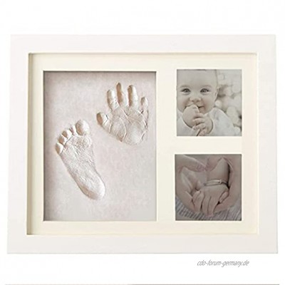 Baby-Handabdruck- und Fußabdruck-Herstellerkit für neugeborene Jungen und Mädchen Souvenirs Babygeschenke und Babygeschenke personalisierte Erinnerungskunst-Fotorahmen für Babyregistrierungsformulare