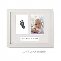 Babyhand- & Fuß Abdruckset Fotorahmen Bilderrahmen MAGIC INKLESS TOUCH ohne Farbe ohne Gips direkt auf beschichtetem Papier von"Baby's 1st Step"