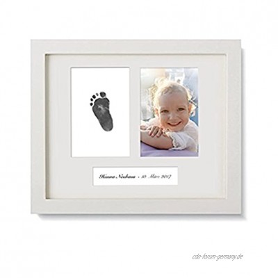 Babyhand- & Fuß Abdruckset Fotorahmen Bilderrahmen MAGIC INKLESS TOUCH ohne Farbe ohne Gips direkt auf beschichtetem Papier von"Baby's 1st Step"