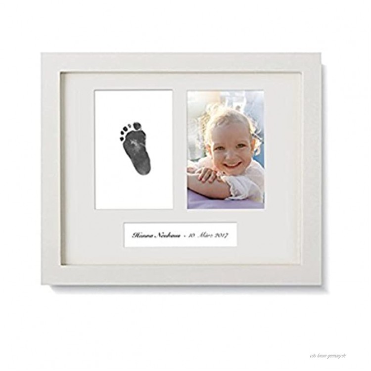 Babyhand- & Fuß Abdruckset Fotorahmen Bilderrahmen MAGIC INKLESS TOUCH ohne Farbe ohne Gips direkt auf beschichtetem Papier vonBaby's 1st Step