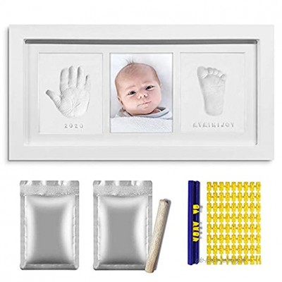 IWILCS Baby Abdruckset,Premium Baby Handabdruck und Fußabdruck Set,Fußabdruck Baby Set für Neugeborene,Geschenk zur Babyparty,Baby Geschenk