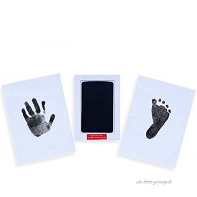 Locisne 3Pack Neugeborenes Baby Babyprints Safe Handprint oder Footprint Clean-Touch Schwarz Ink Pad Total 6 Verwendungen für Familien Andenken Baby Shower Geschenk und Registry