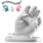 Lucky Hands® 3D Abformset mit Zubehör | Handabdruck Gipsabdruck | Geschenkidee zum Muttertag 0-6 Monate 2-3 Modelle