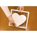 MAMMUT 129023 3D Erinnerungen Abdruck-Set Herz Komplettset mit Herz-Holzrahmen MDF 1 Zierband 1 Pck. Modelliermasse und 1 Holzroller Kreativset für junge Eltern