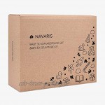Navaris 3D Abformset Gips Füße Hände Gipsabdruck Set Baby Abdruck Fuß Hand Handabdruck Fußabdruck Abformmasse pH-neutral hautverträglich