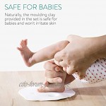 Navaris Baby Bilderrahmen mit Gipsabdruck 220 x 170 x 66 mm Rahmen für Handabdruck Fußabdruck Abdruckset für Hände und Füße Fotorahmen