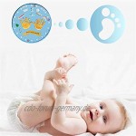 Neugeborenes Baby Handabdruck Baby Fußabdruck Andenken Kit für Mädchen und Jungen Baby Shower & Neugeborenen Geschenk ungiftig weichen Ton blau
