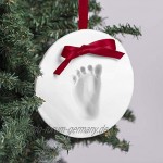 Pearhead Babyprints Handabdruck oder Fußabdruck Andenken Ornament Weiß Rond