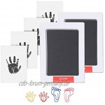 TOPmountain Clean-Touch-Tintenkissen für Handabdrücke und Fußabdrücke von Babys 4er-Set Inkless Print Kit für Familienandenken Geschenke für die Neugeborenen-Dusche