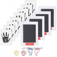 TOPmountain Clean-Touch-Tintenkissen für Handabdrücke und Fußabdrücke von Babys 4er-Set Inkless Print Kit für Familienandenken Geschenke für die Neugeborenen-Dusche