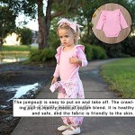 Baby Crawling Body Mädchen Langarm-Baumwolloverall Kleidung kriechen Kleidung Baby-Rosa 90cm