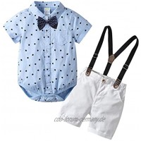 Baby Set Junge Gentleman Stars T-Shirt mit Schleife und kurzen Hosen