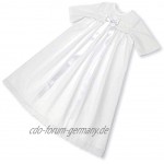 Bateo Design Baby Taufkleid Baumwolle mit Schleife Weiß