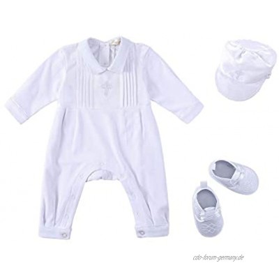 Bow Dream 3 pcs Baby Jungen 0-18 Monate Taufbekleidung Hut Schuhe