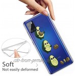 Miagon Transparent Hülle für Samsung Galaxy A21S,Avocado Muster Kreativ Süße Durchsichtig Klar Soft Ultra Dünn Silikon Case Cover Schutzabdeckung