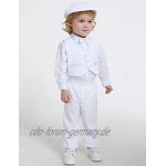 mintgreen Baby Anzug Junge 5St Taufanzug Smoking Lange Ärmel Hochzeitsanzug Set mit Hut