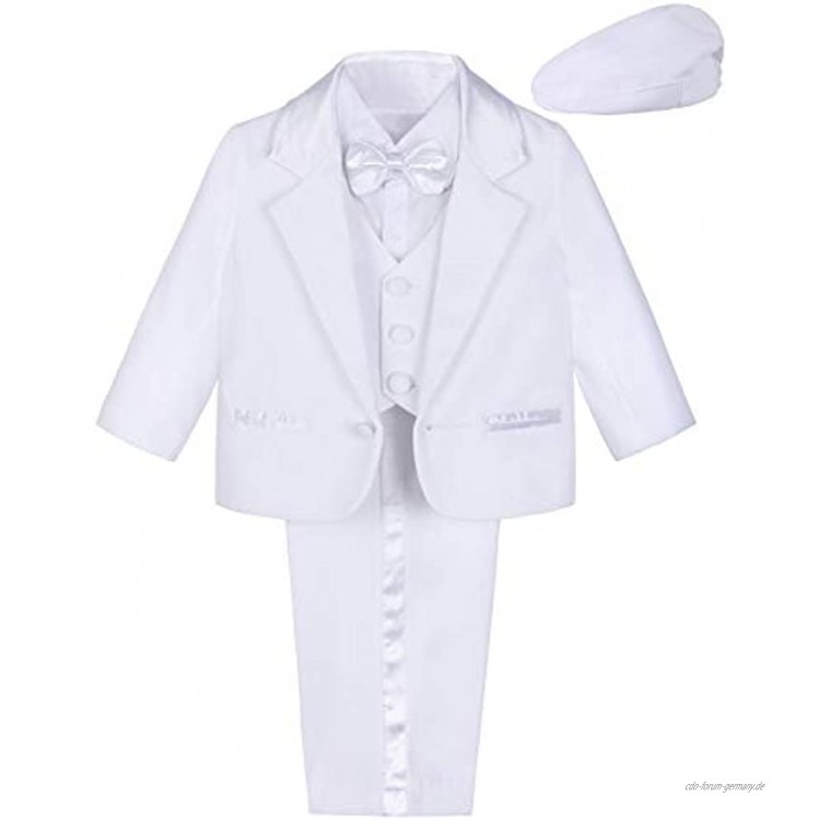 mintgreen Baby Anzug Junge 5St Taufanzug Smoking Lange Ärmel Hochzeitsanzug Set mit Hut