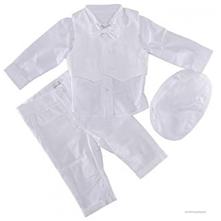 Soffi Kids Taufanzug Junge Baby Anzug weiß Festanzug Hochzeitsanzug Anzug Set aus Cord